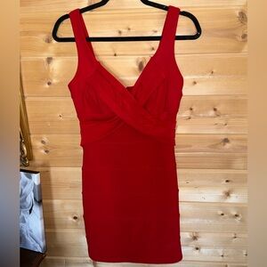 Emerald Sundae Vibrant Red Mini Dress